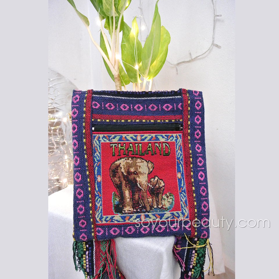 กระเป๋าย่าม กระเป๋าผ้าพื้นเมือง กระเป๋าลายช้าง กระเป๋าผ้าสะพายข้าง