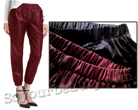 กางเกงวอร์มผ้ามันเงา