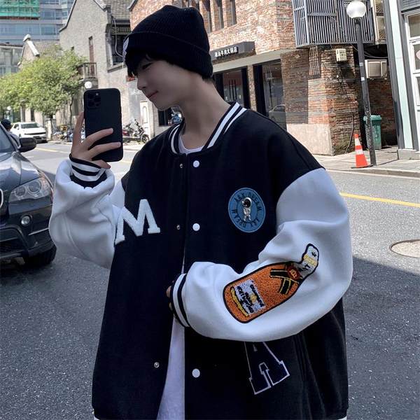 เสื้อแจ็คเก็ตเบสบอล เสื้อคลุม เสื้อแขนยาวสไตล์เกาหลี