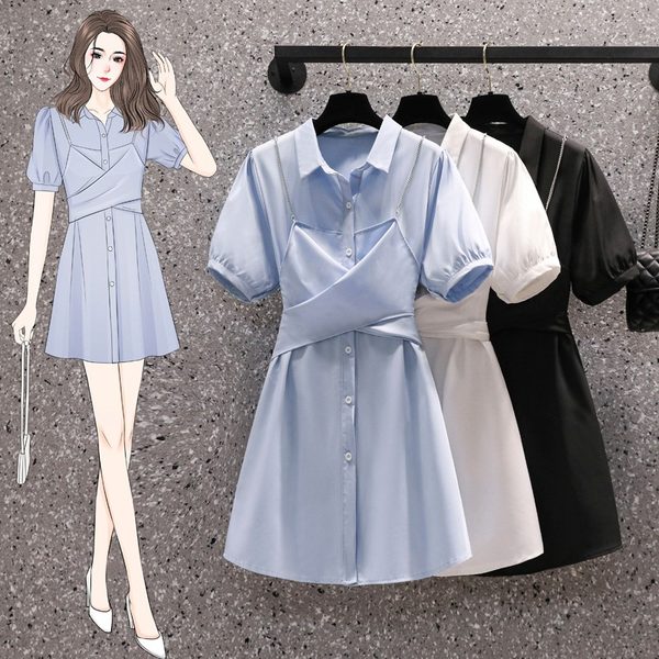 เดรสคนอ้วน เดรสสาวอวบ ชุดเดรสคนอ้วนวัยรุ่น BY PLUS SIZE Girl