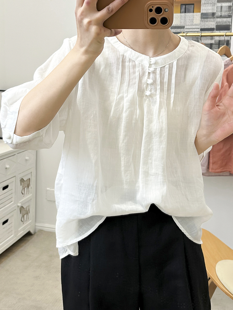 เสื้อลินิน เสื้อผ้าฝ้ายลินิน เสื้อเชิ้ตผ้าลินิน S M l XL จากแบรนด์ ZIMO