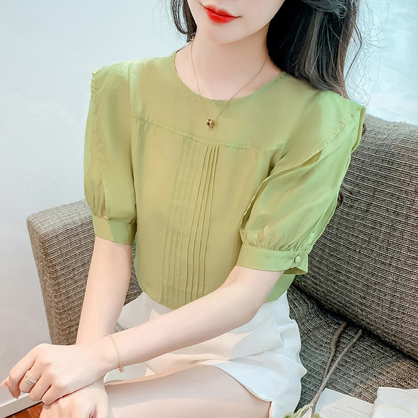เสื้อลูกไม้ แขนสั้น