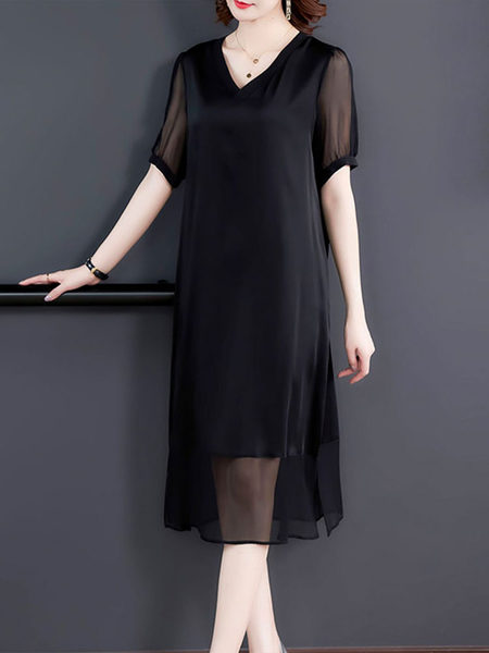 เดรสวัยผู้ใหญ่40-60ปี เดรสคุณแม่ ชุดเดรสทำงานวัยผู้ใหญ่ แบรนด์ MAMA DRESS