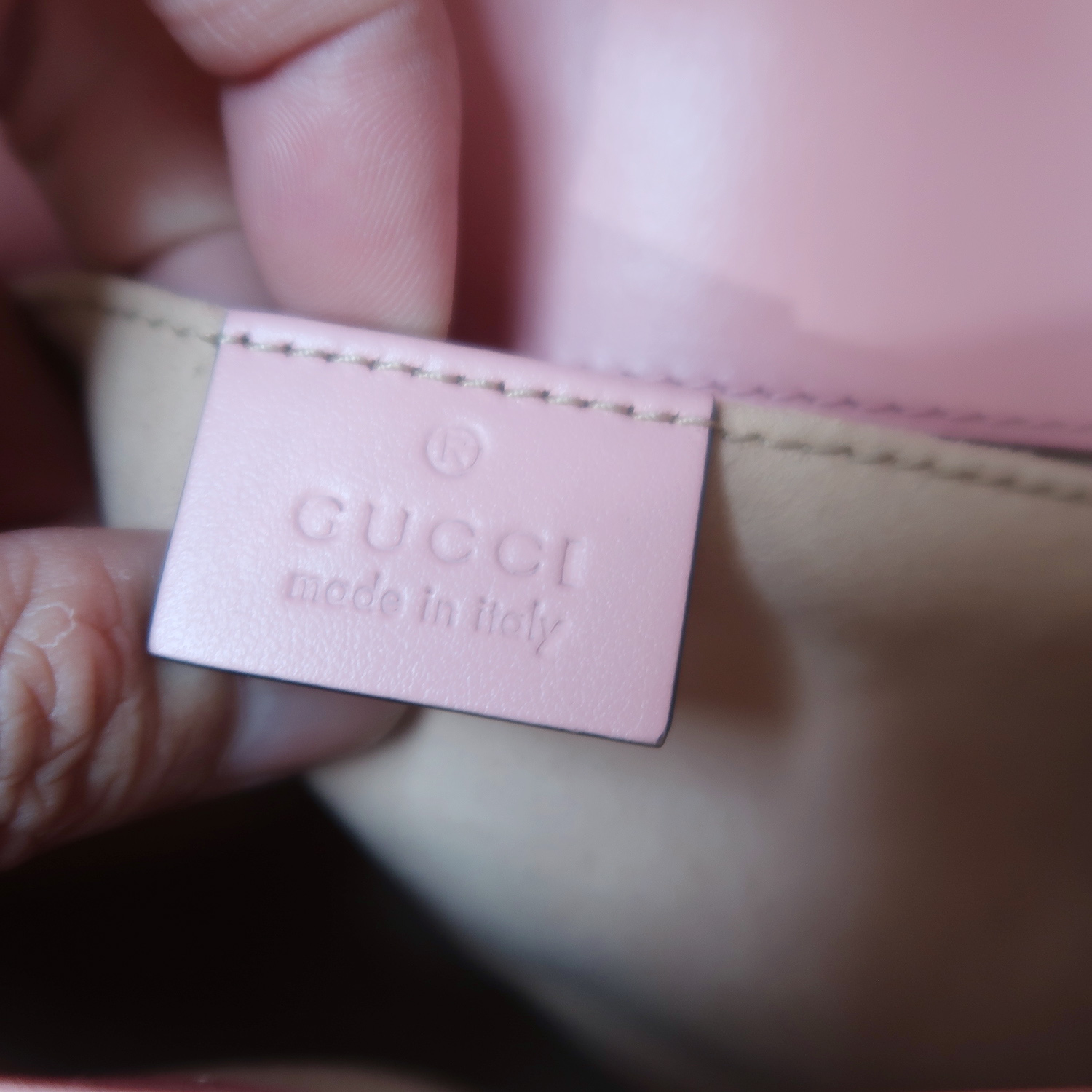 Gucci Pink Calfskin GG Marmont Mini Flap 22 SHW