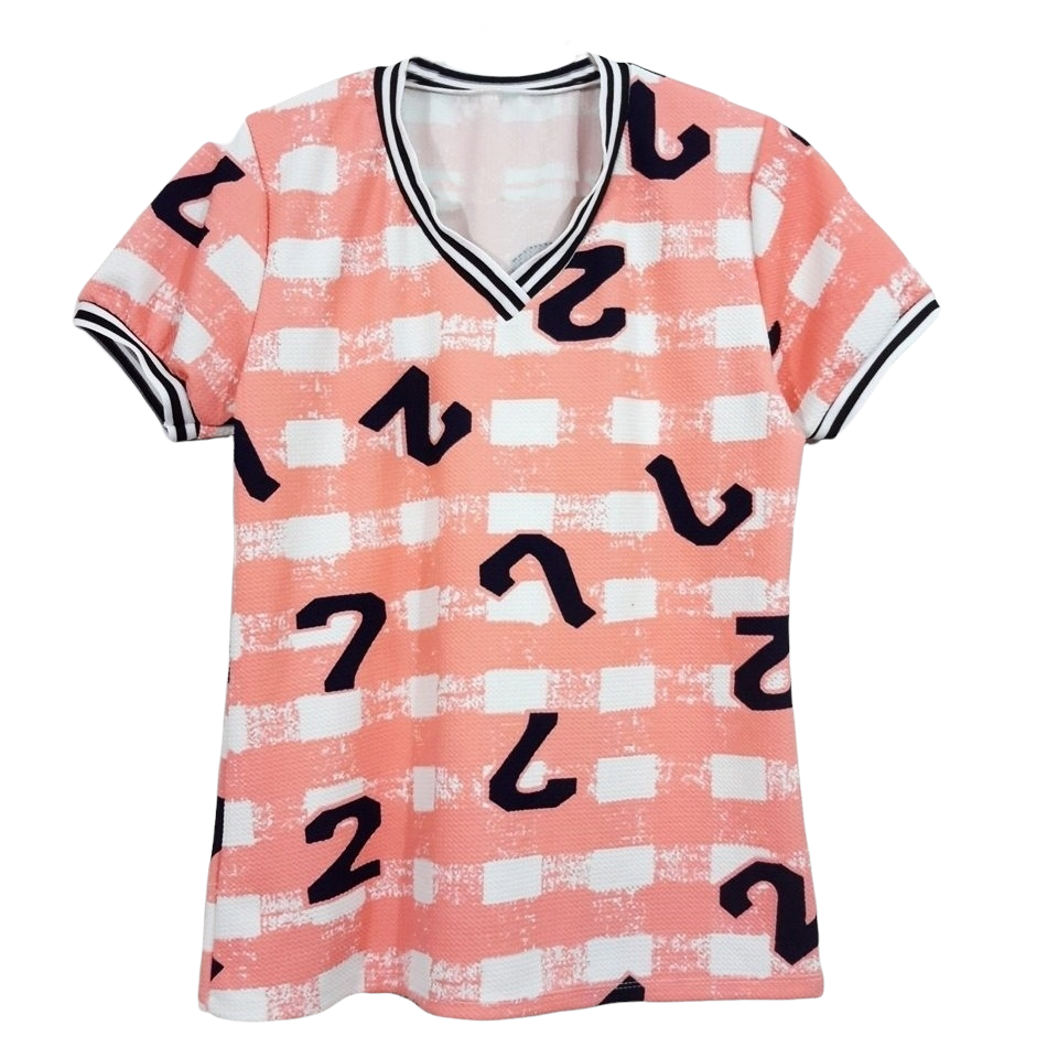Blouse3244-3254 Big Size เสื้อแฟชั่นไซส์ใหญ่ คอวี แขนสั้น ผ้าวูลเวฟ(ผ้าหนังไก่)เนื้อดีนุ่มยืดหยุ่นสูงใส่สบาย มีหลายสีหลายลาย