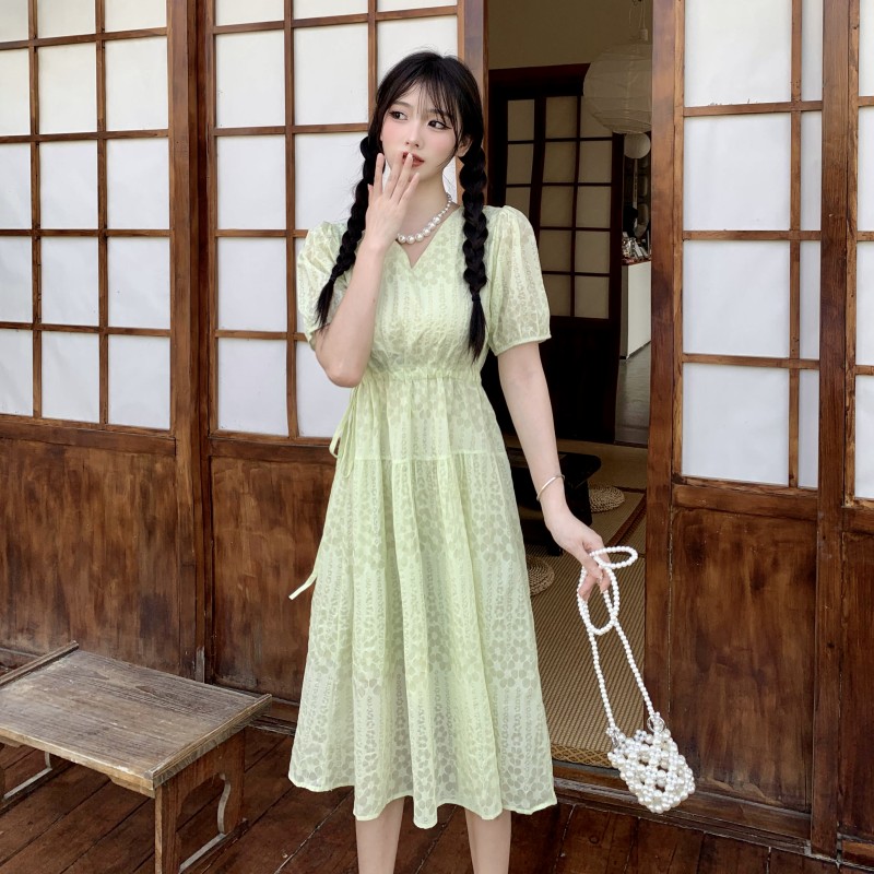 เดรสแขนสั้น มีไซส์ L-4XLอก 38-47 นิ้ว ใส่ได้ทั้งสาวหุ่นดีน่ารักจนถึงสาวอวบพลัสไซส์ จัดส่งฟรี! ทักแชทสั่งซื้อ