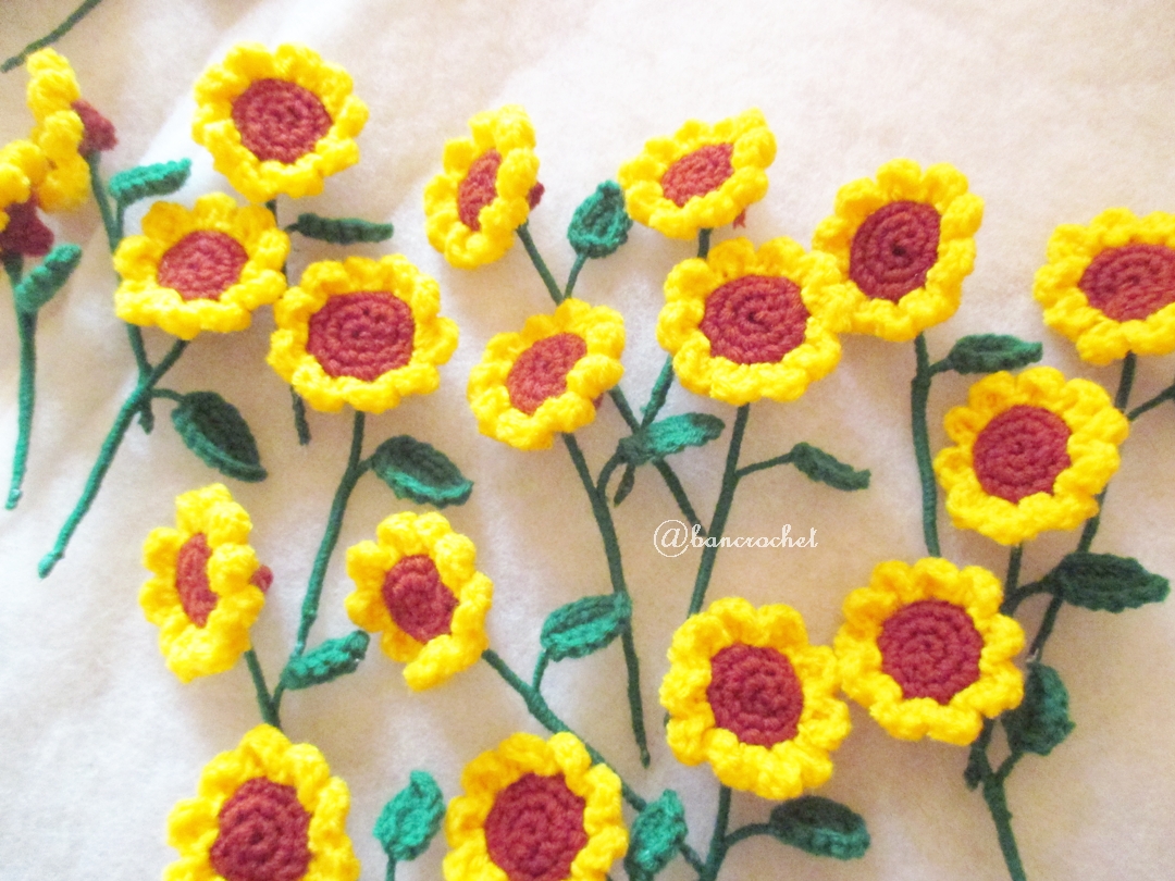 ทานตะวันถักโครเชต์ Crochet Sunflowers