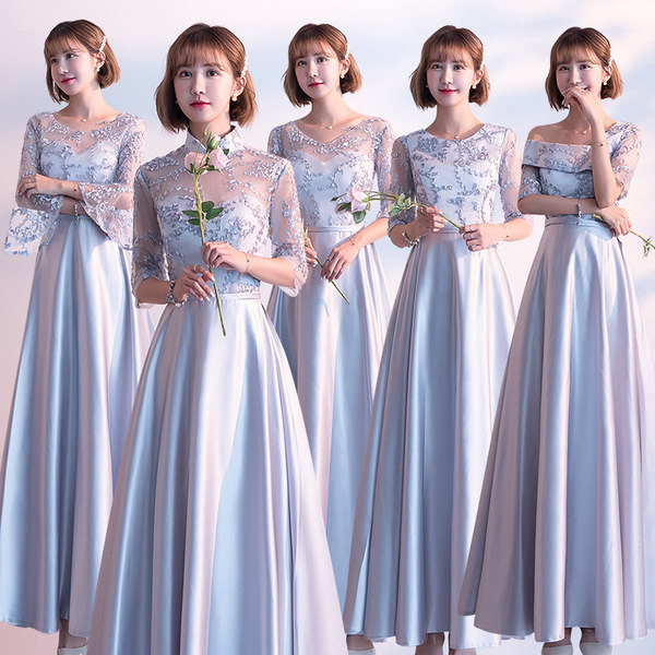 ชุดเพื่อนเจ้าสาวสีฟ้า ชุดเพื่อนเจ้าสาว ชุดไปงานแต่งงาน