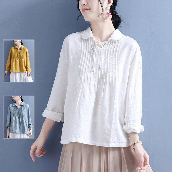 เสื้อลินิน เสื้อผ้าฝ้ายลินิน เสื้อเชิ้ตผ้าลินิน