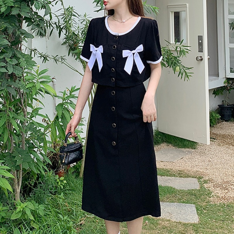 เดรสแขนสั้น มีไซส์ L-4XLอก 38-47 นิ้ว ใส่ได้ทั้งสาวหุ่นดีน่ารักจนถึงสาวอวบพลัสไซส์ จัดส่งฟรี! ทักแชทสั่งซื้อ