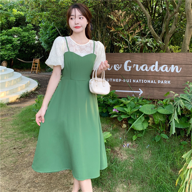 เดรสวัยรุ่น-เดรสคนอ้วนวัยรุ่น L-4XL(อก38-46 นิ้ว)