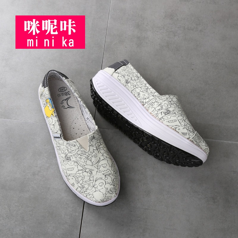 รองเท้าผ้าใบ รองเท้าลำลอง รองเท้าผ้าใบลำลอง รองเท้าแฟชั่นแบบสวม Slipper Shop