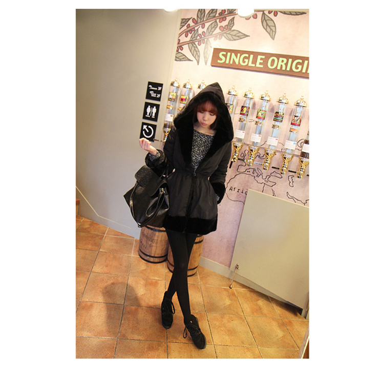 Fur Hoodie เสื้อคลุมกันหนาวขนแน่นนุ่ม ใส่ได้ 2 ด้าน จัดด่วน สวย ไฮโซ พร้อมส่งจ้า same pic