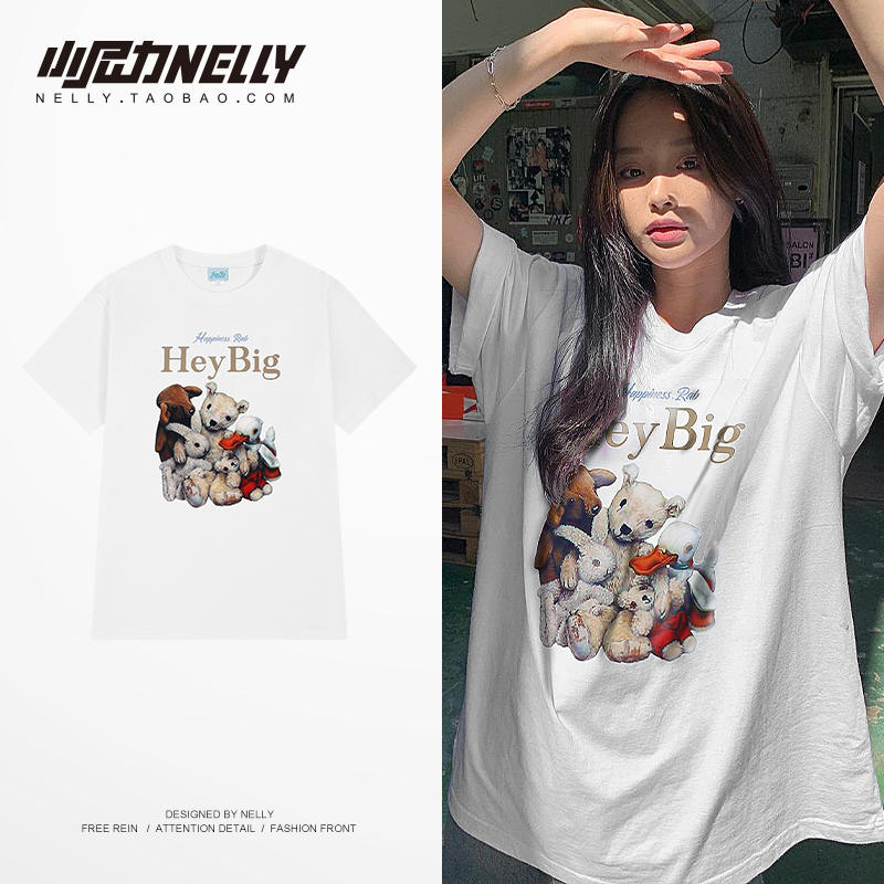 เสื้อยืดคอกลม ผู้ชาย เสื้อยืดผู้ชายเกาหลี เสื้อยืดเกาหลี แบรนด์ NELLY