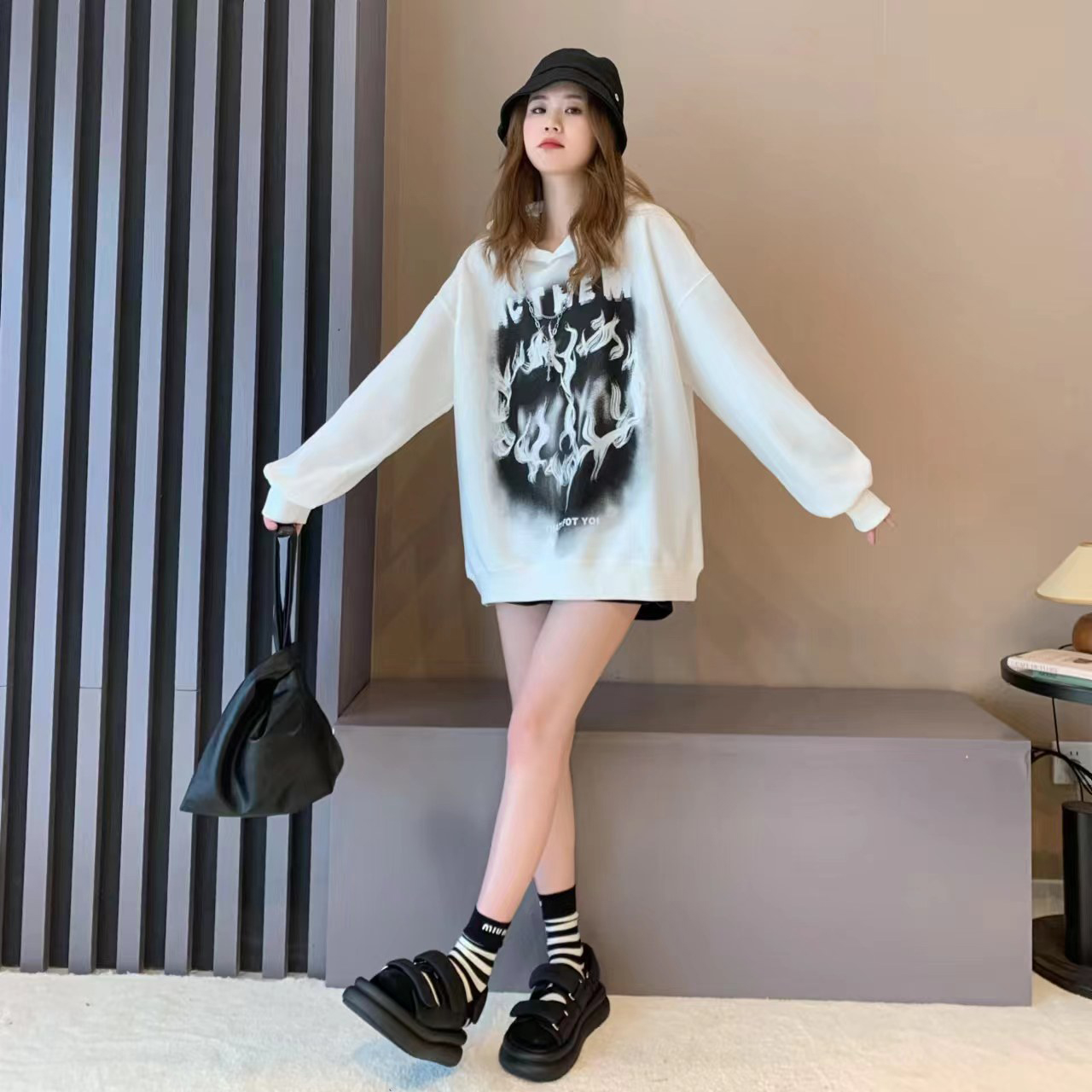 เสื้อไหมพรม เสื้อไหมพรมแขนยาว 38-44 นิ้ว ฟรีไซส์