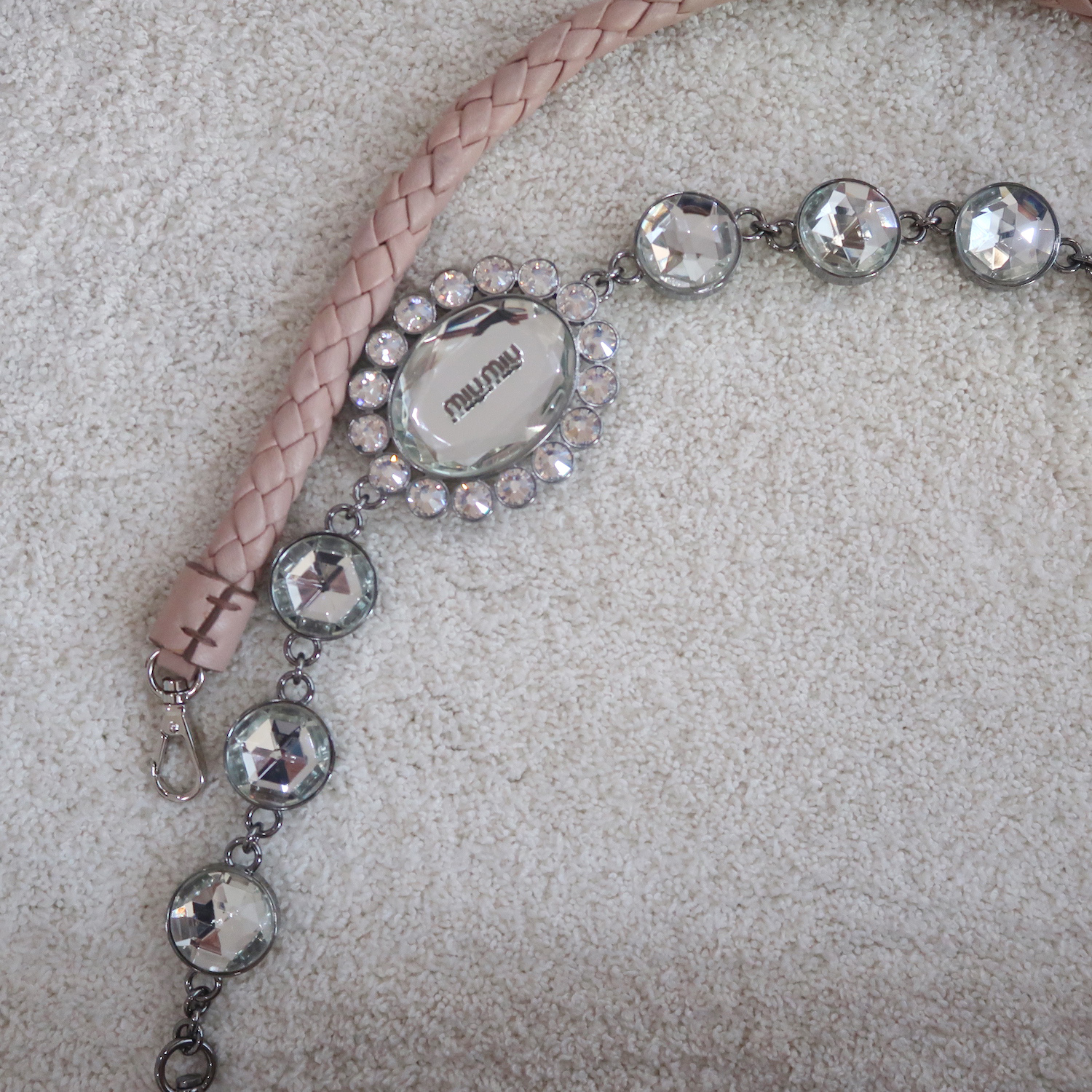 Miu Miu Cameo Matelasse Large Crystal Clutch