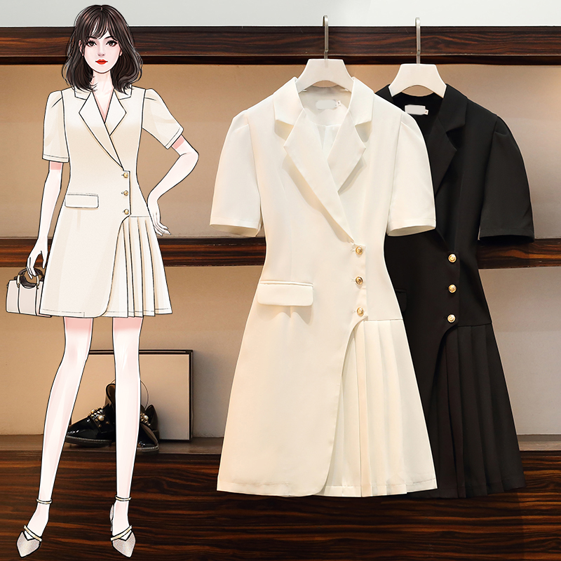เดรสแขนสั้น มีไซส์ L-4XLอก 38-47 นิ้ว ใส่ได้ทั้งสาวหุ่นดีน่ารักจนถึงสาวอวบพลัสไซส์