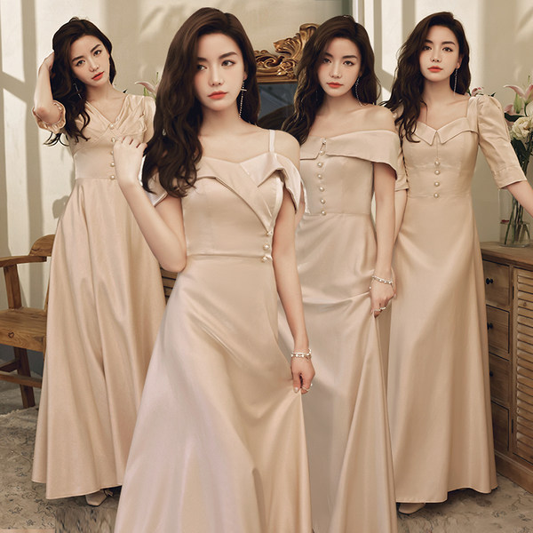 ชุดเพื่อนเจ้าสาวสีครีม ชุดเพื่อนเจ้าสาว ชุดไปงานแต่งงาน