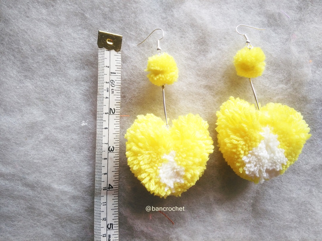 Bancrochet ต่างหูถักโครเชต์ crochet earring หลากสี 4-6 นิ้ว