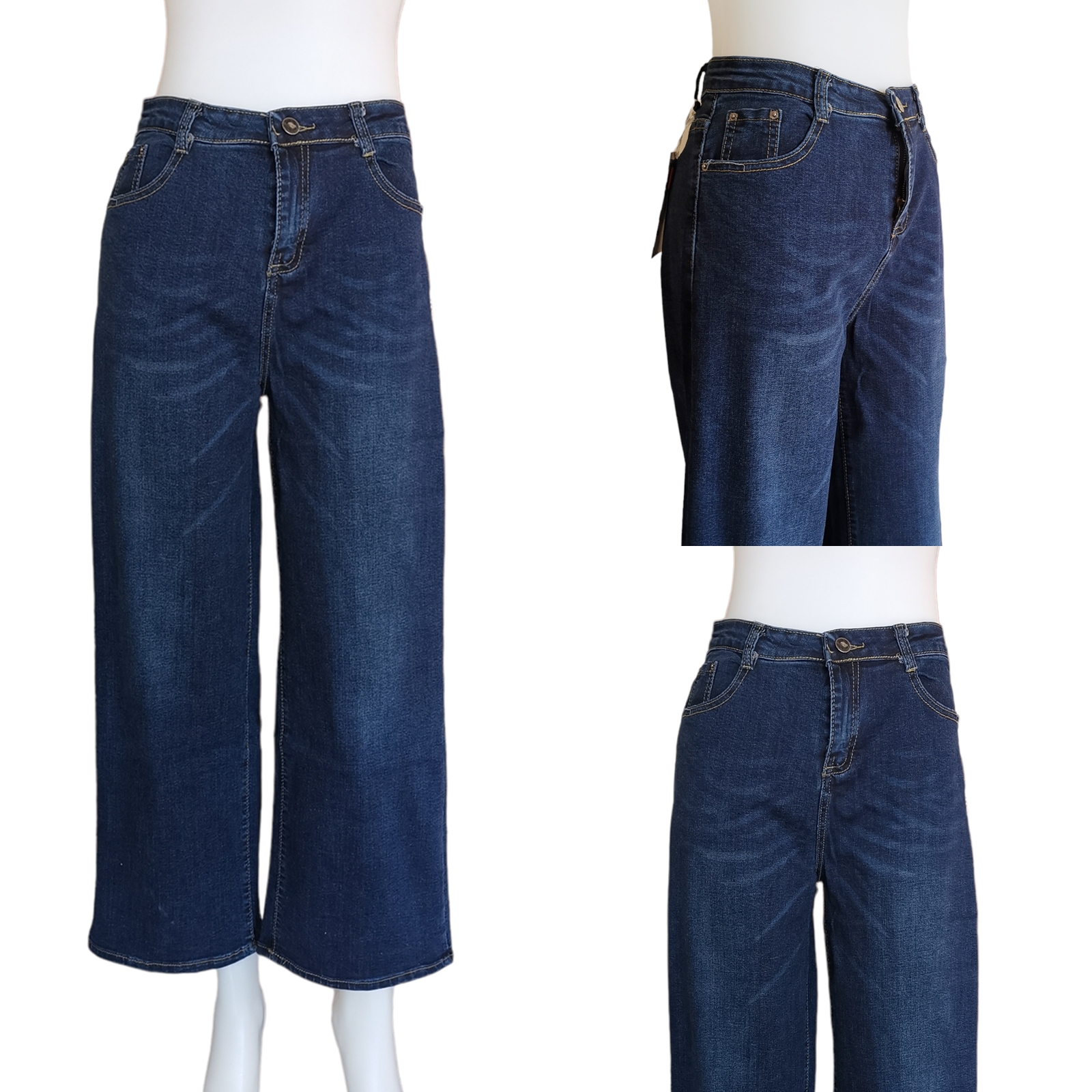 Jeans348 กางเกงยีนส์ขายาวทรงขากระบอกใหญ่เอวสูงสียีนส์เข้ม แฟชั่นนำเข้าเกรดพรีเมียม ผ้ายีนส์แท้เนื้อนุ่มน่าใส่ทรงสวยงานดี แมทช์กับอะไรก็เข้า