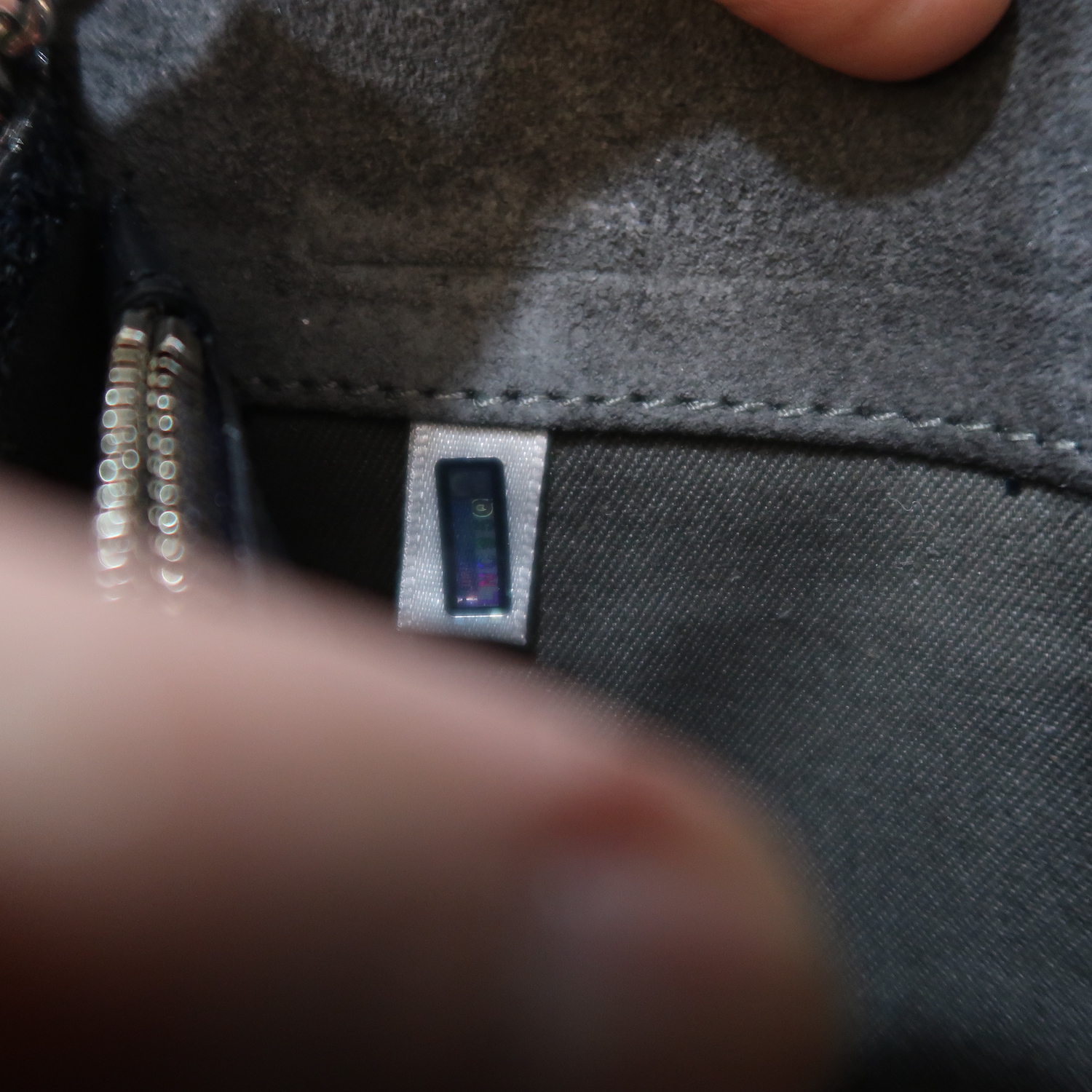 Jimmy Choo Blue Metallic Emmie Chain Wallet