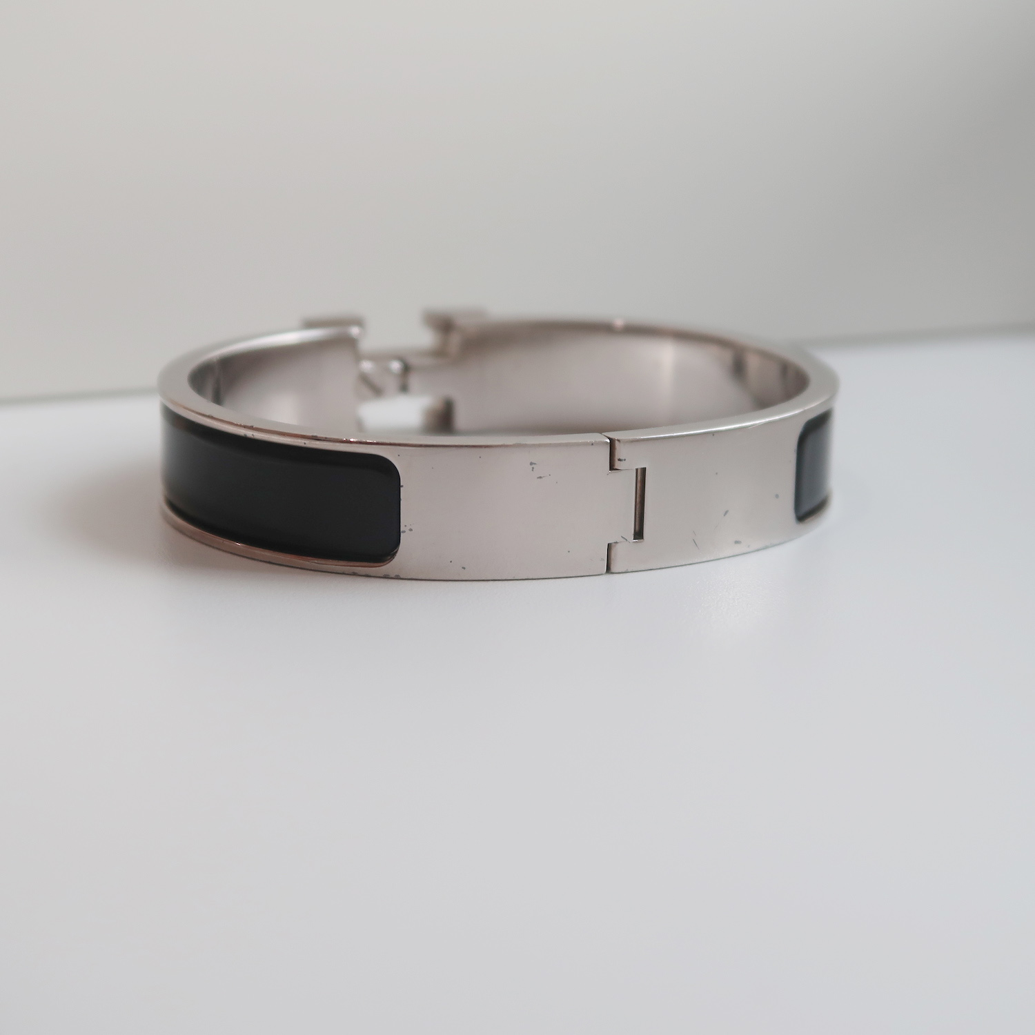 Hermes Black Clic Clac H Bracelet