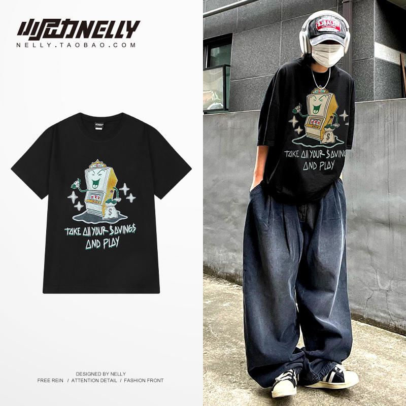 เสื้อยืดคอกลม ผู้ชาย เสื้อยืดผู้ชายเกาหลี เสื้อยืดเกาหลี แบรนด์ NELLY