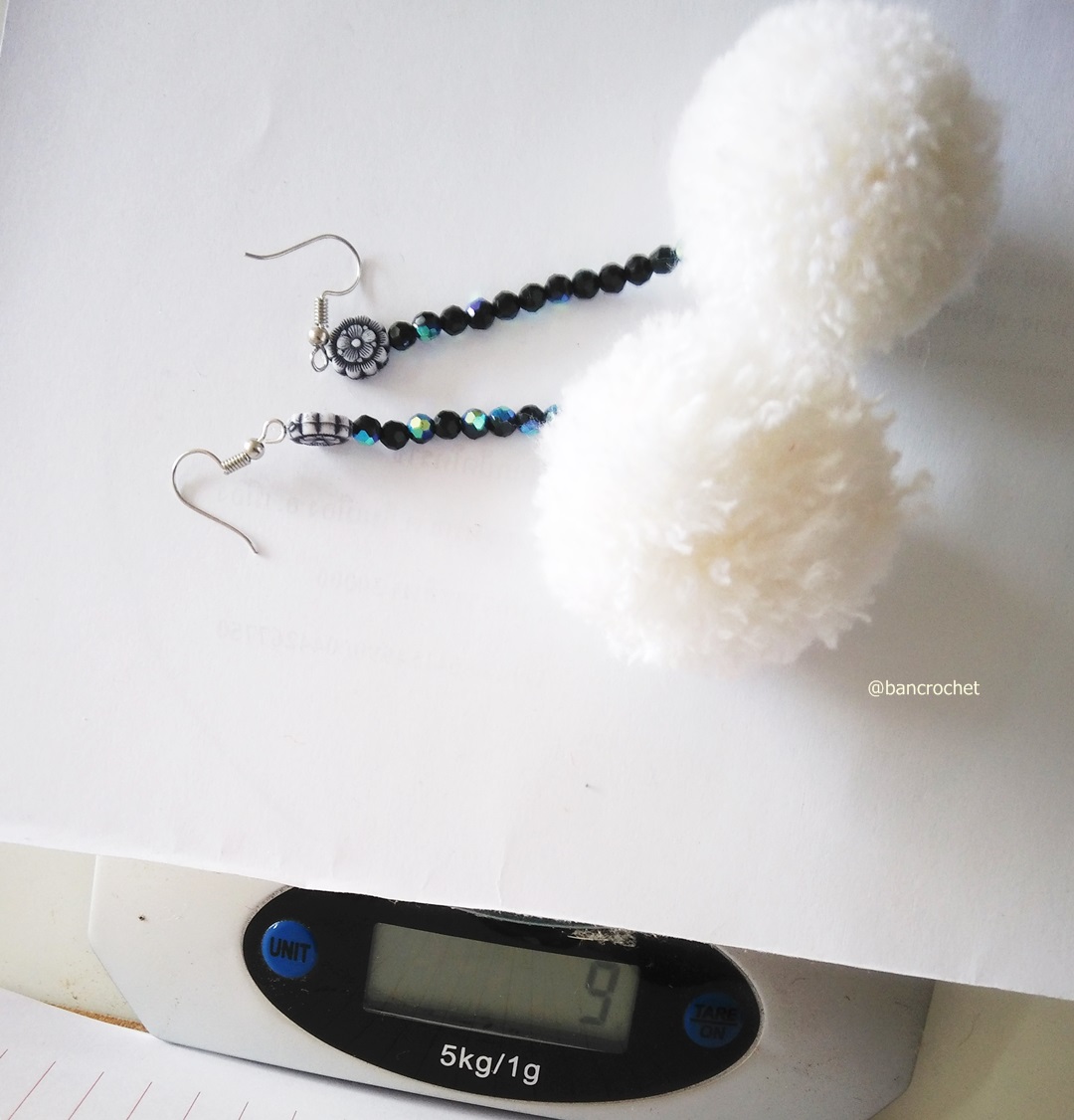 ต่างหูถักโครเชต์ crochet earrings หลากสี 5 นิ้ว