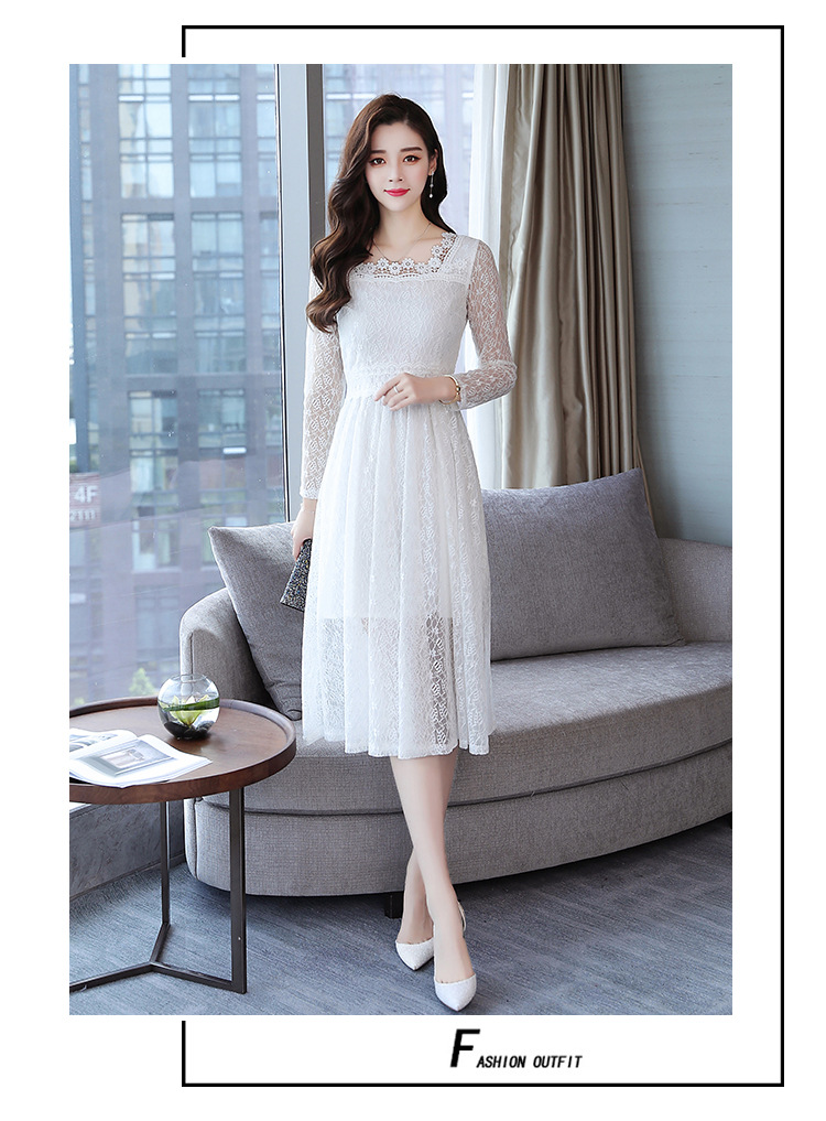 Dress4608 เดรสยาวลูกไม้แขนยาวทรงสวย ซิปข้าง มีซับในอย่างดีทั้งชุด ผ้าลูกไม้เกรดพรีเมียมเนื้อดีลายสวยเนื้อหนามีน้ำหนัก งานสวยเรียบหรูเหมือนราคาหลักพัน ใส่ออกงานได้ มี 2 สี ขาว, ดำ