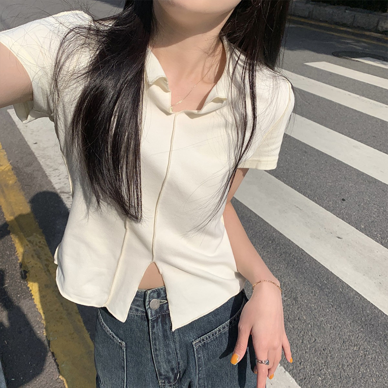 เสื้อผ้าวัยรุ่นเกาหลี เสื้อยืดวัยรุ่นผู้หญิง มีขนาด S M L XL