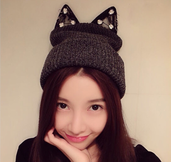 หมวกไหมพรม หูแมว ฮ๊อตมาก ดาราใส่กันเยอะ น่ารักกกกก