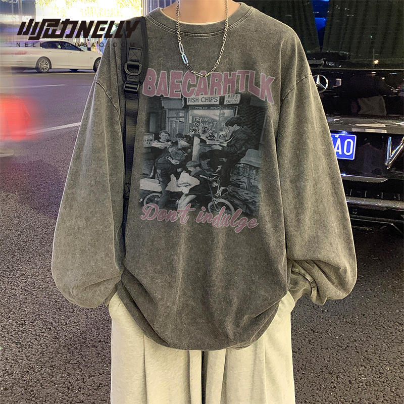 เสื้อยืดคอกลม ผู้ชาย เสื้อยืดผู้ชายเกาหลี เสื้อยืดเกาหลี แบรนด์ NELLY