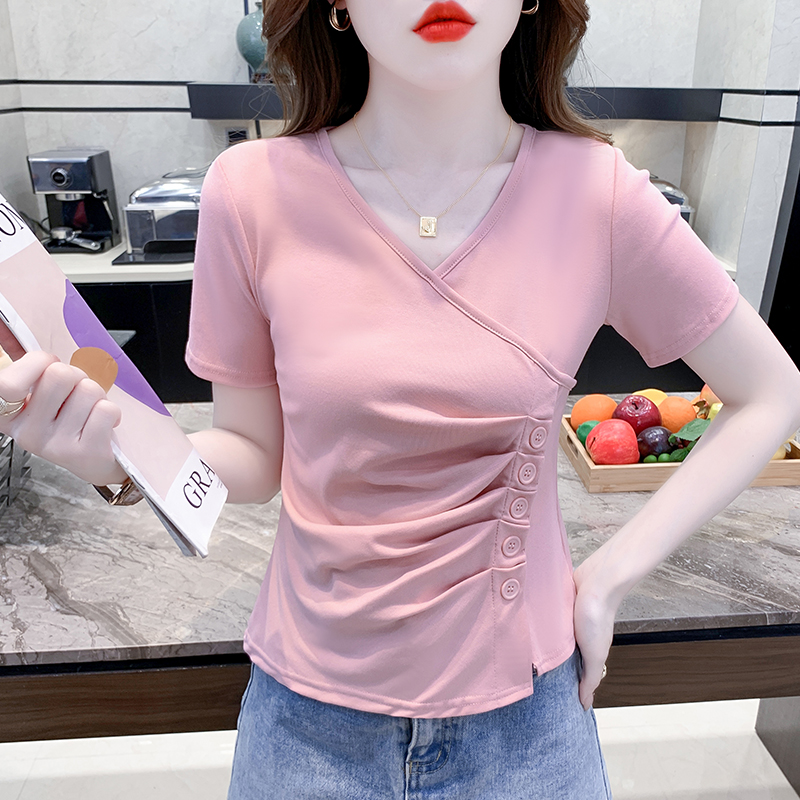 เสื้อผ้าวัยรุ่นเกาหลี เสื้อยืดวัยรุ่นผู้หญิง มีขนาด S M L XL