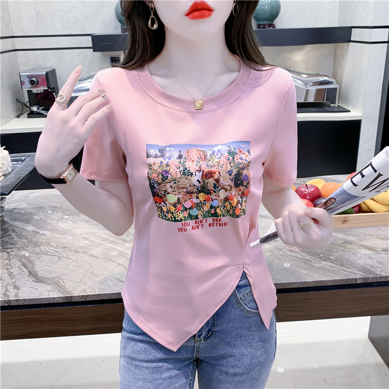 เสื้อผ้าวัยรุ่นเกาหลี เสื้อยืดวัยรุ่นผู้หญิง มีขนาด S M L XL