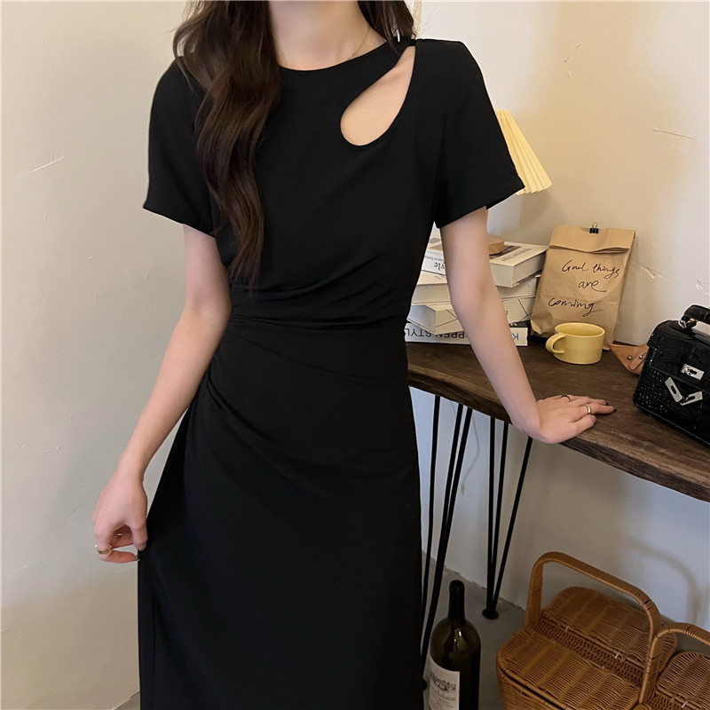 เดรสคนอ้วน เดรสสาวอวบ ชุดเดรสคนอ้วนวัยรุ่นแขนสั้น BY PLUS SIZE Girl