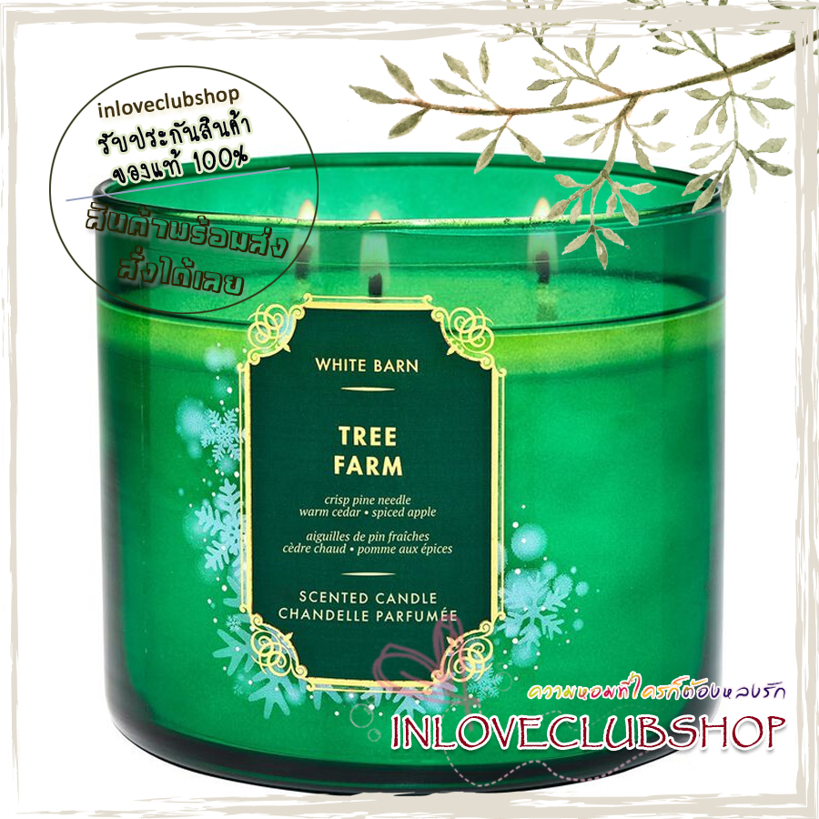 Bath & Body Works Slatkin & Co / Candle 14.5 oz. (Tree Farm) *crisp pine needle, warm cedar and spiced apple