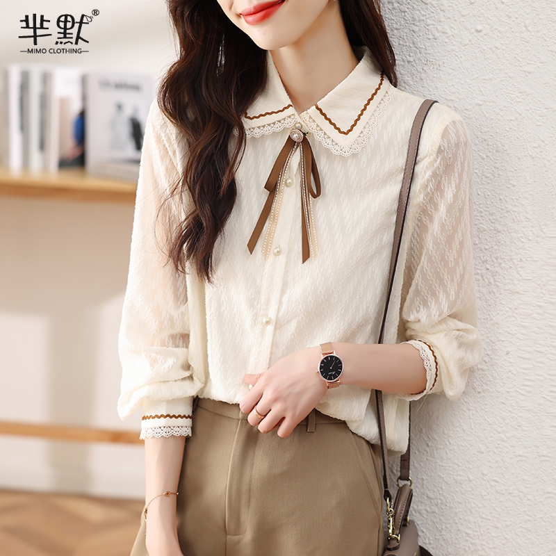 เสื้อลูกไม้ เสื้อเชิ้ตแขนยาว
