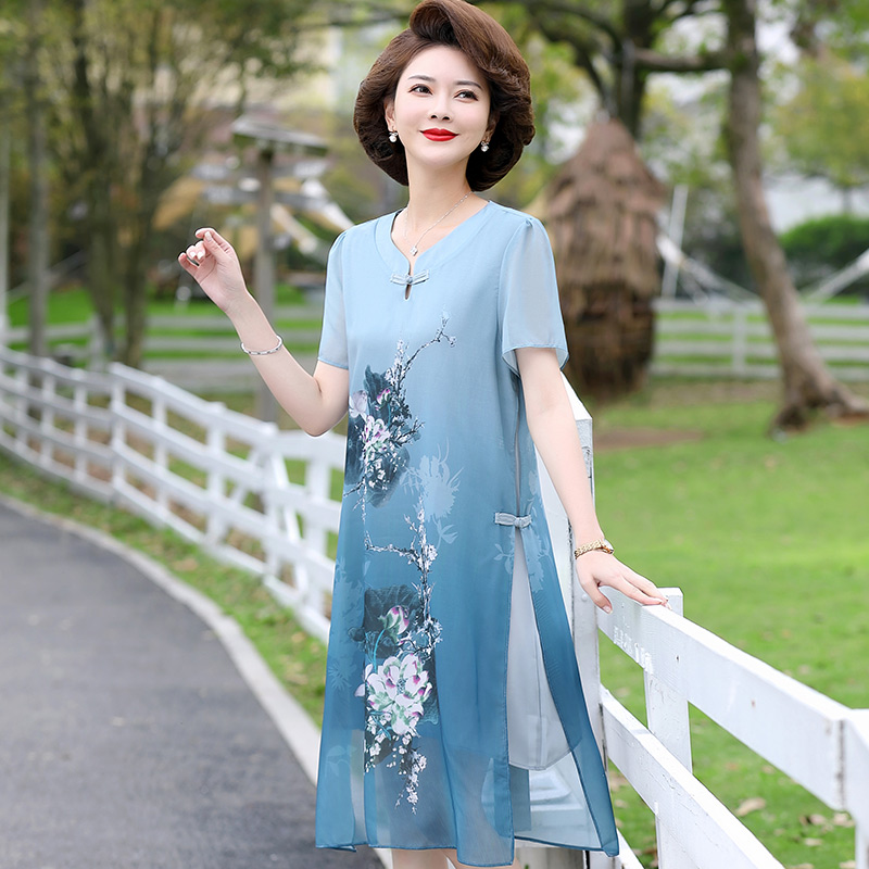 เดรสวัยผู้ใหญ่40-60ปี เดรสคุณแม่ ชุดเดรสทำงานวัยผู้ใหญ่ แบรนด์ MAMA DRESS
