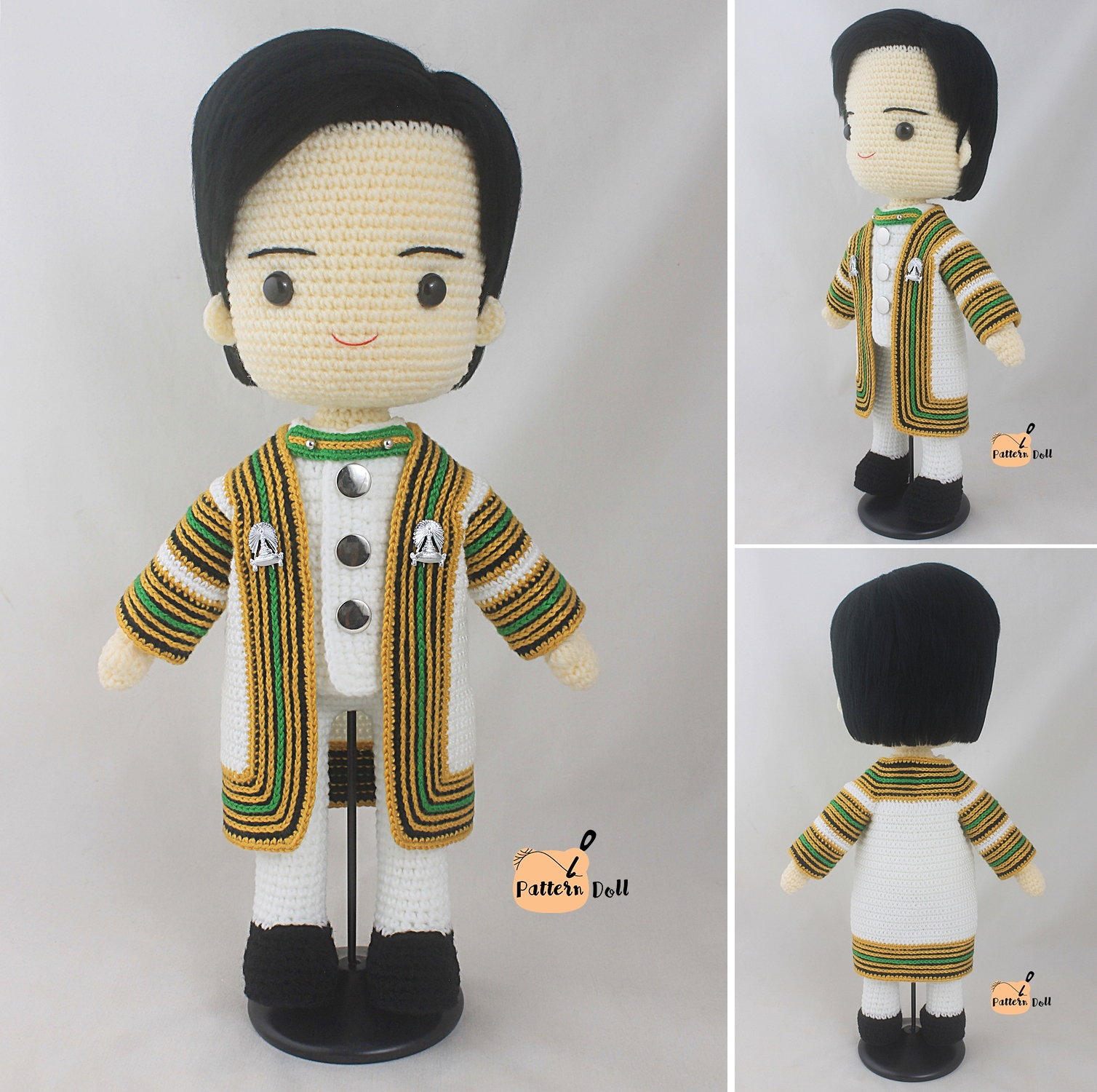 ตุ๊กตาถักชุดรับปริญญาม.จุฬา 2