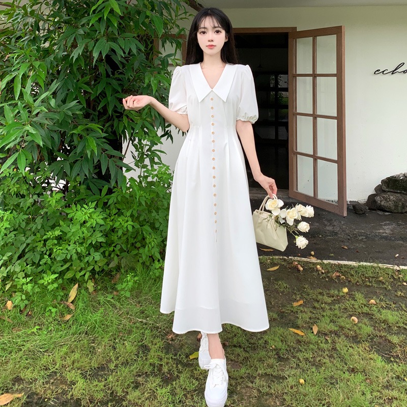 เดรสแขนสั้น มีไซส์ L-4XLอก 38-47 นิ้ว ใส่ได้ทั้งสาวหุ่นดีน่ารักจนถึงสาวอวบพลัสไซส์ จัดส่งฟรี! ทักแชทสั่งซื้อ