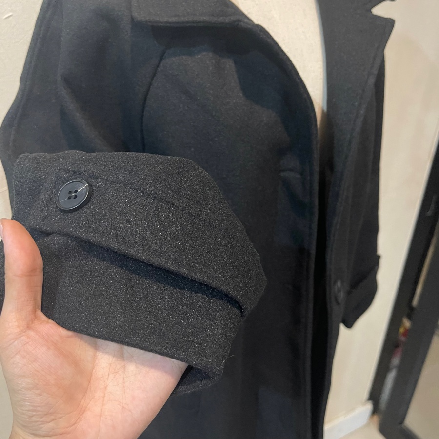 OverCoat เสื้อโค้ทยาวกันหนาว สไตล์ญี่ปุ่น แบบเรียบๆ ผ้าวูลผสมเนื้อดี บุซับในกันลม พร้อมส่ง