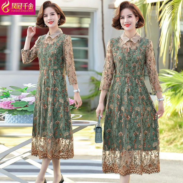 เดรสวัยผู้ใหญ่40-60ปี เดรสคุณแม่ ชุดเดรสทำงานวัยผู้ใหญ่ แบรนด์ MAMA DRESS