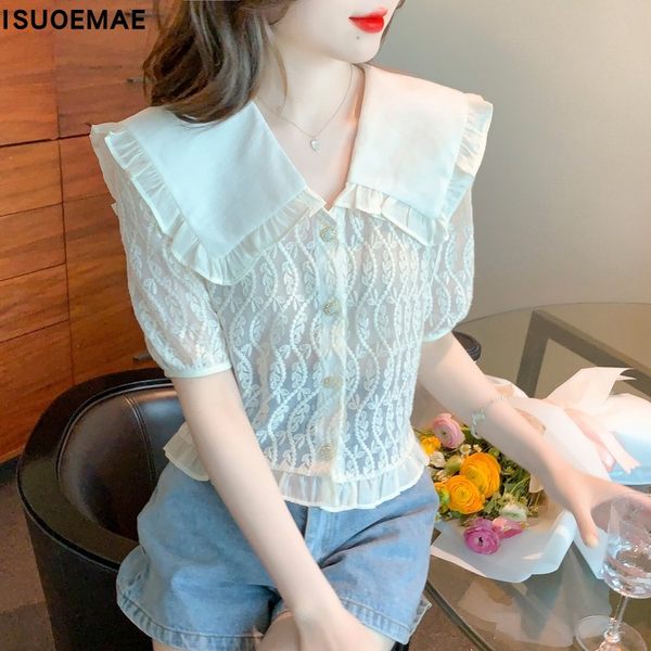 เสื้อลูกไม้ แขนสั้น
