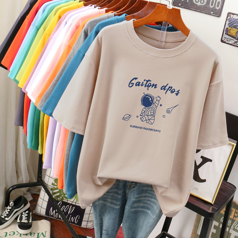 เสื้อยืดคอตตอน สกรีนลายน่ารัก มีหลากหลายสี ส่งฟรีทั่วไทย BY JIMIAO