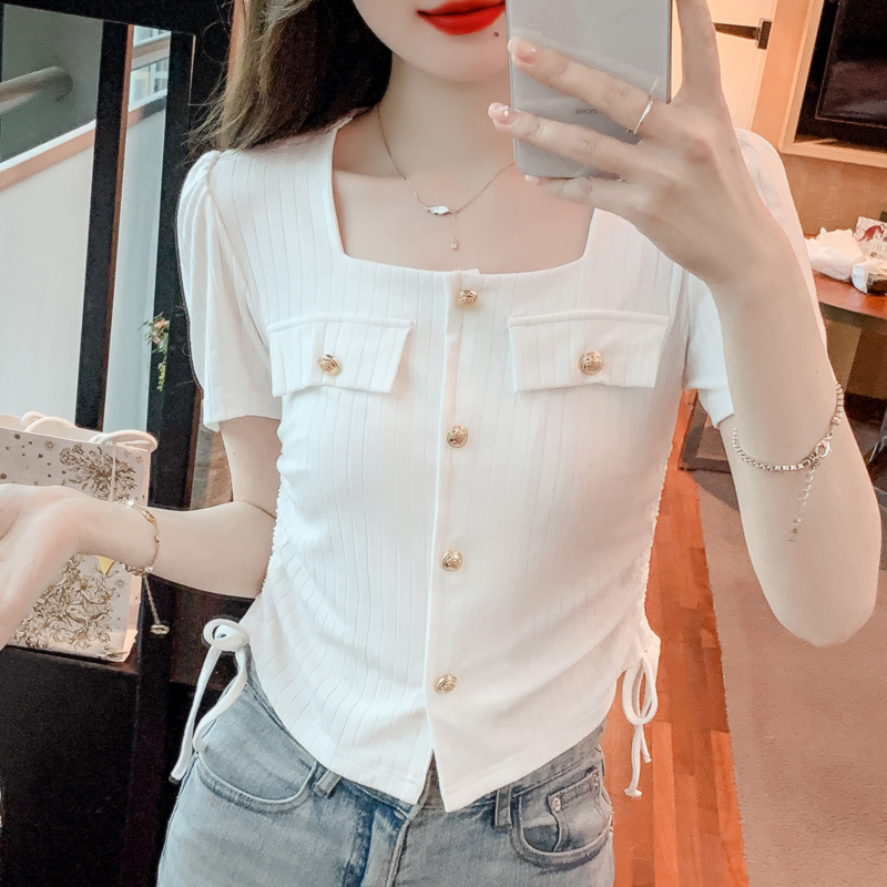 เสื้อผ้าวัยรุ่นเกาหลี เสื้อยืดวัยรุ่นผู้หญิง มีขนาด S M L XL