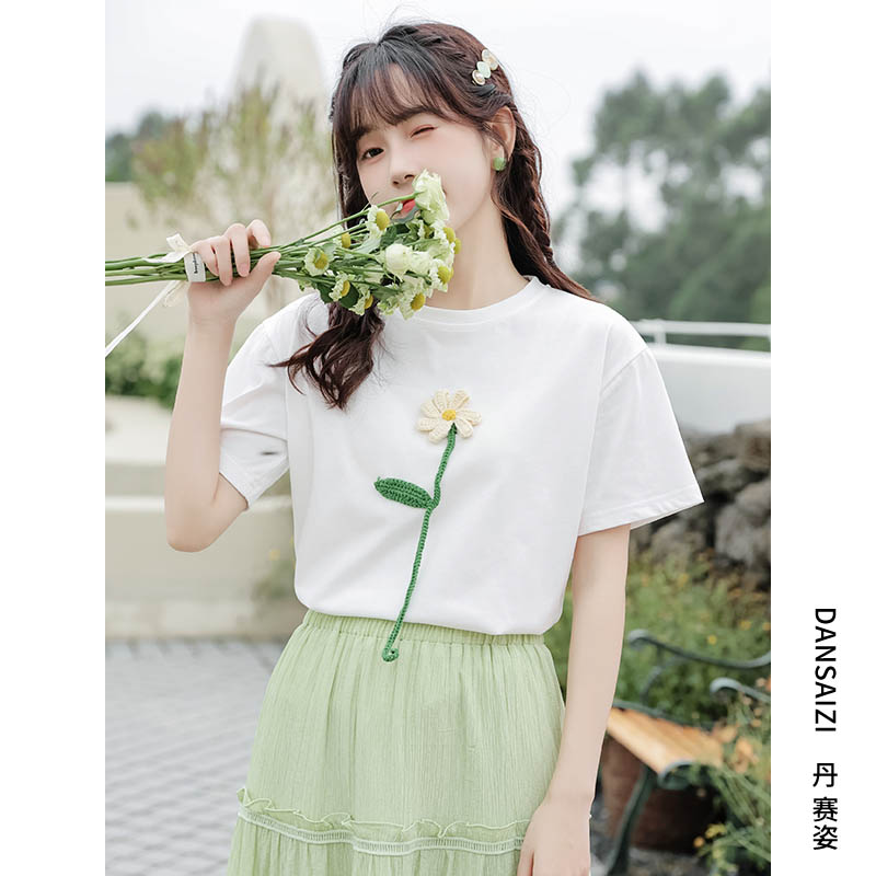 เสื้อผ้าวัยรุ่นเกาหลี เสื้อยืดวัยรุ่นผู้หญิง มีขนาด S M L XL
