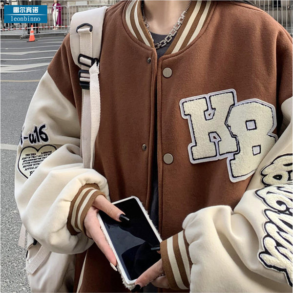 เสื้อแจ็คเก็ตเบสบอล เสื้อคลุม เสื้อแขนยาวสไตล์เกาหลี