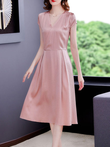 เดรสวัยผู้ใหญ่40-60ปี เดรสคุณแม่ ชุดเดรสทำงานวัยผู้ใหญ่ แบรนด์ MAMA DRESS
