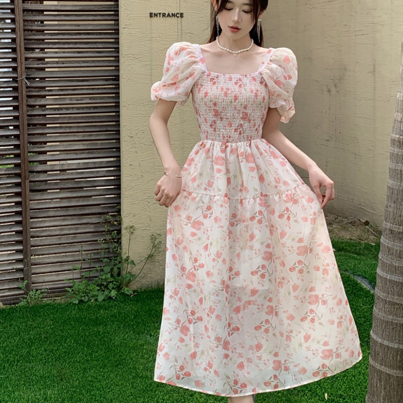 เดรสแขนสั้น มีไซส์ L-4XLอก 38-47 นิ้ว ใส่ได้ทั้งสาวหุ่นดีน่ารักจนถึงสาวอวบพลัสไซส์ จัดส่งฟรี! ทักแชทสั่งซื้อ