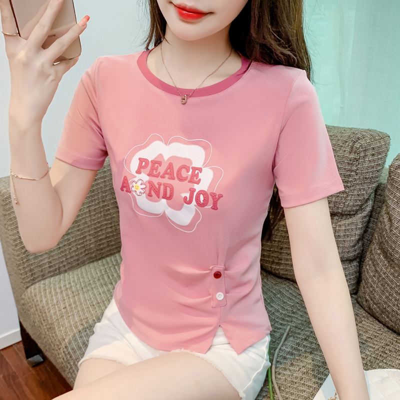เสื้อผ้าวัยรุ่นเกาหลี เสื้อยืดวัยรุ่นผู้หญิง มีขนาด S M L XL